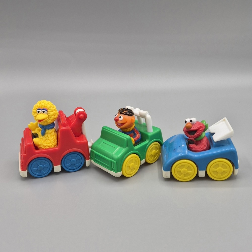 VTG 1993 Tyco Sesame Street Cars -- Elmo, Ernie, Big Bird‎